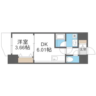 ブランシエスタ天満【9階】の間取り