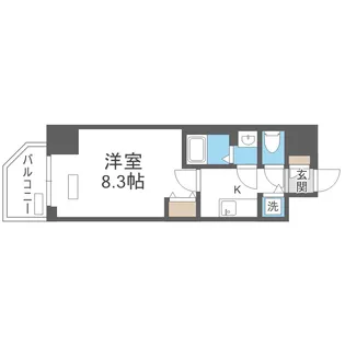 ソルテラス都島本通【8階】の間取り
