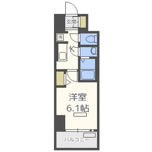 プレサンス難波クチュール 【14階】の間取り