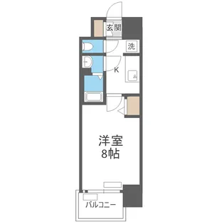 プレサンス芦原橋ヴィブラス【7階】の間取り