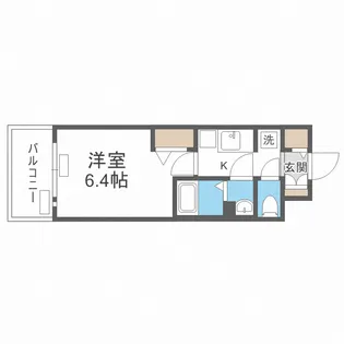 プレサンス塚本ミッドマーク【7階】の間取り