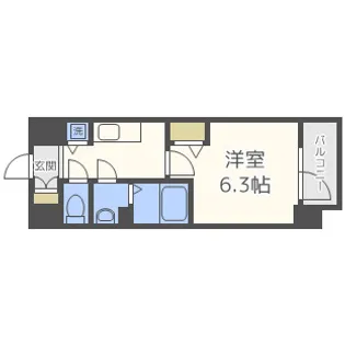 プレサンス難波セレクト【4階】の間取り