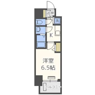 レオンコンフォート難波ノワール【4階】の間取り