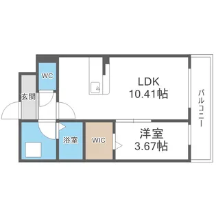 エスグランデ中崎町【4階】の間取り
