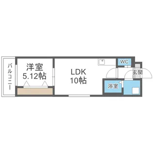 エスグランデ中崎町【2階】の間取り