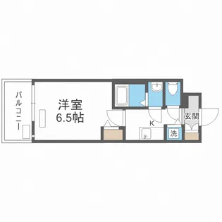 プレサンス天神橋ラ・デュアル【6階】の間取り