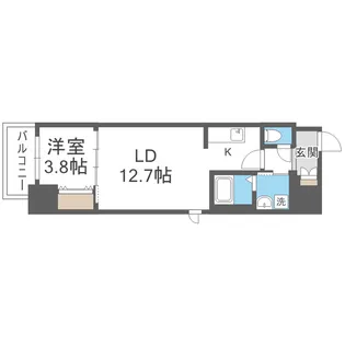 ラクラス堺筋本町 【13階】の間取り