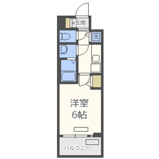 ララプレイス大阪城公園ヴェルデ【6階】の間取り
