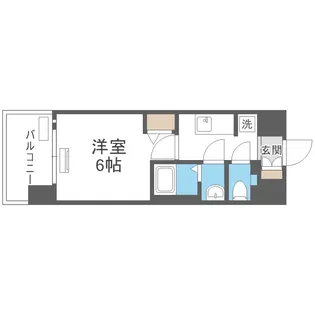 アドバンス大阪ビヤン【6階】の間取り