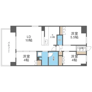 アーバンパーク淡路【5階】の間取り