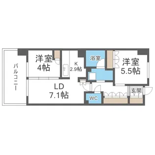 アーバンパーク淡路【6階】の間取り