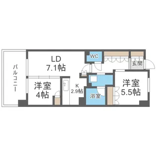 アーバンパーク淡路【8階】の間取り