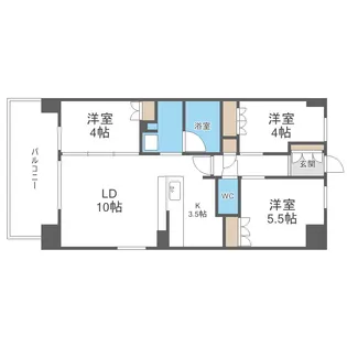 アーバンパーク淡路【6階】の間取り
