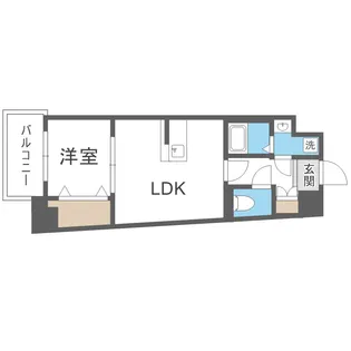 レシオス大阪城SOUTH【4階】の間取り