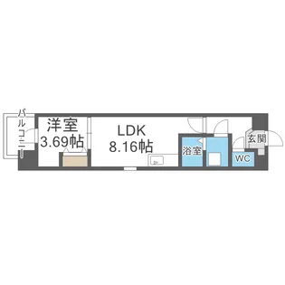 ART Tennouji【7階】の間取り