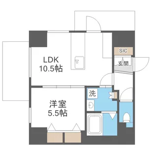 La CASA 石ケ辻【5階】の間取り