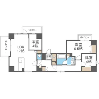 La CASA 石ケ辻【8階】の間取り