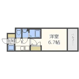 エスリード阿波座パークレジデンス【11階】の間取り