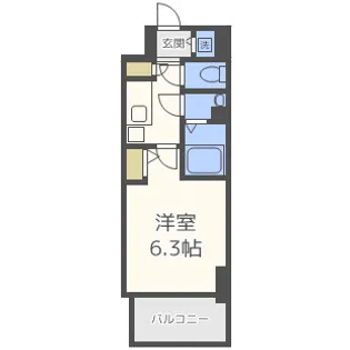 エスリード難波セントラル【10階】の間取り