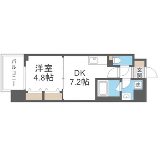 ATKレジデンスなんば【6階】の間取り