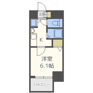 プレサンス難波幸町【10階】の間取り