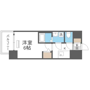 エスリード難波AGREA【8階】の間取り