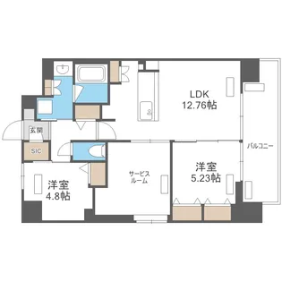 S-RESIDENCE天満橋ar【14階】の間取り