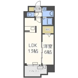 プレサンス新町ウィズ ジョイ【2階】の間取り