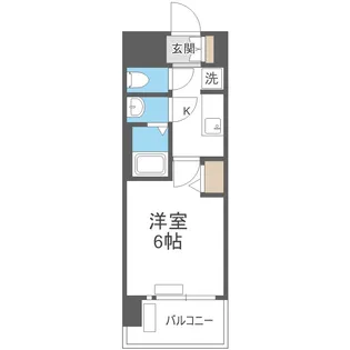 プレサンス桜川グロワール【6階】の間取り