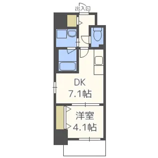 ドゥーエ立売堀【5階】の間取り
