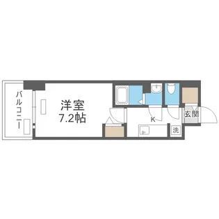 プレサンス大国町ラヴェニール【6階】の間取り