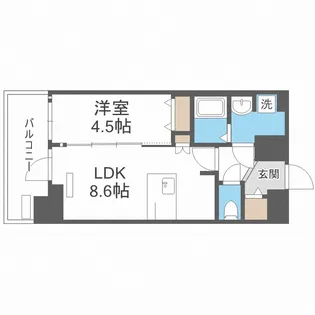 プレサンス天王寺ノースヴィアーレ【12階】の間取り