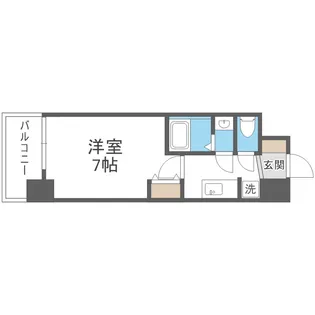 セレニテ夕陽丘エクラ【7階】の間取り