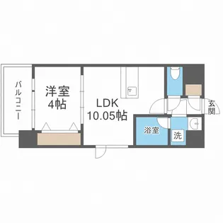 SK RESIDENCES 放出【6階】の間取り