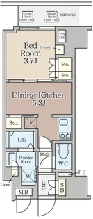 クレストコート堂島【11階】の間取り