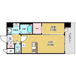 セレニテ南堀江エクラ【2階】の間取り