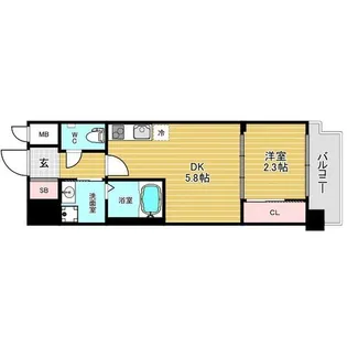 セレニテ南堀江エクラ【11階】の間取り