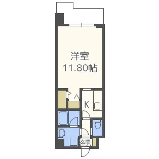 グランシス天満橋【15階】の間取り