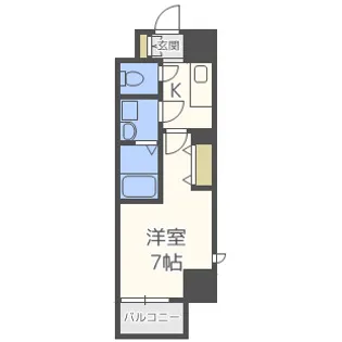 グランルージュ中之島南【4階】の間取り