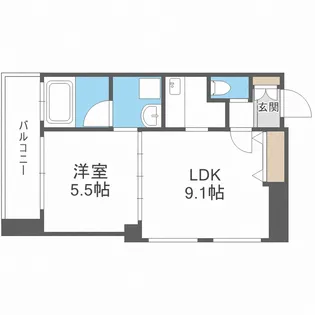 アーバンフラッツ西中島【10階】の間取り