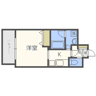 アーバンフラッツ西中島【12階】の間取り