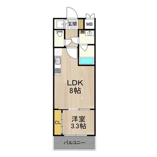 フロンティアタワー九条Ⅲ【10階】の間取り