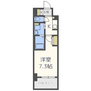 ミュプレ北浜【14階】の間取り