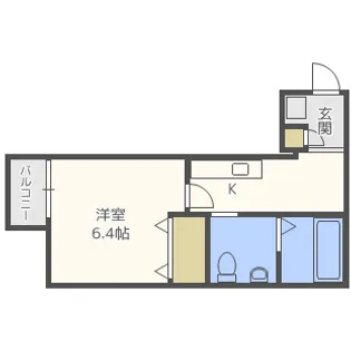 メゾン夕陽ヶ丘【6階】の間取り