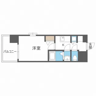 クラウンハイム北心斎橋フラワーコート【9階】の間取り