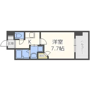 クラウンハイム北心斎橋フラワーコート【2階】の間取り