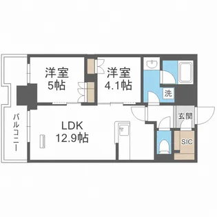 RJR堺筋本町タワー【6階】の間取り