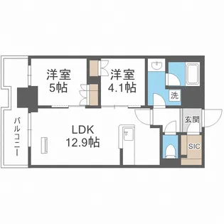 RJR堺筋本町タワー【5階】の間取り