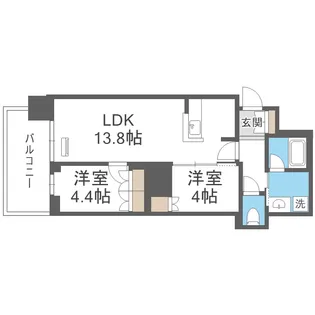 RJR堺筋本町タワー【8階】の間取り