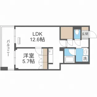 RJR堺筋本町タワー【14階】の間取り